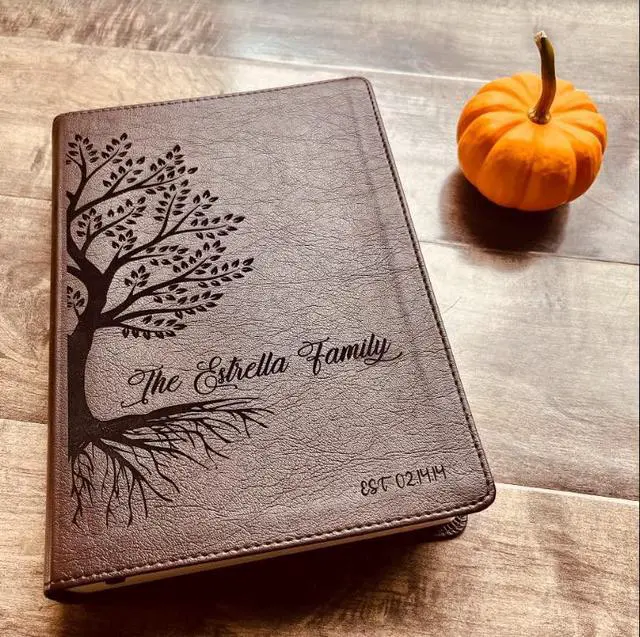 Alt view image 4 of 7 - Personalized Family Bible, Custom ESV Single Column Journaling Family Bible, Wedding Gifts Christian Gifts, Anniv. Gifts