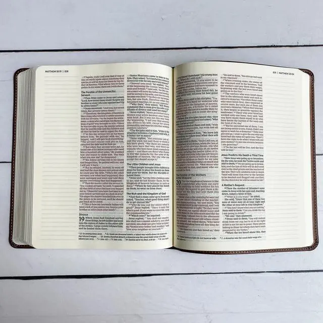 Alt view image 5 of 6 - FREEDOM - NIV Journaling Bible | Brown With Gold Cross | Christ Has Set Us Free | Includes Option to add Engraved Name | Personalized and Customizable Gift