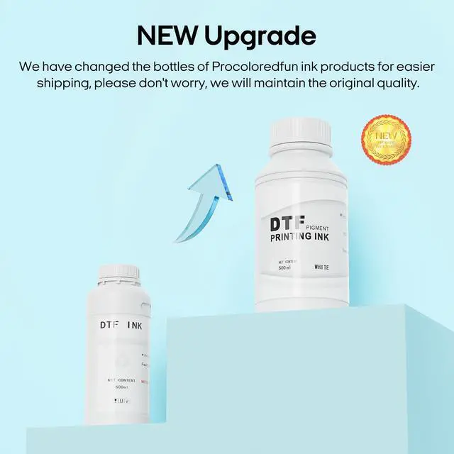 Alt view image 2 of 7 - DTF Ink White, Premium Transfer Printer Ink for Printhead ET-8550, L1800, L805, R2400, P400, P800, XP15000 Professional DTF Printers Direct to Film Heat Transfer Printing (W, 500ml)