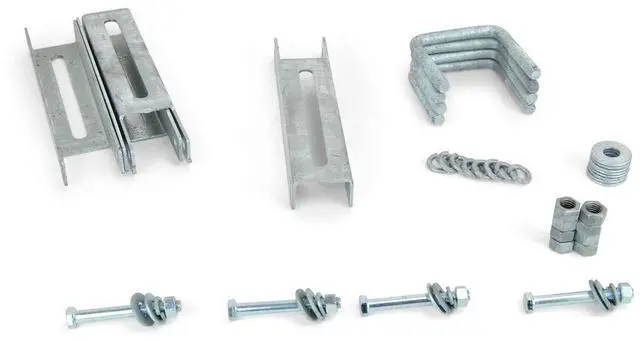 Main image of (4) 10" Galvanized Vertical Bunk Bracket Kit for 2x3 Boat Trailer Cross Members