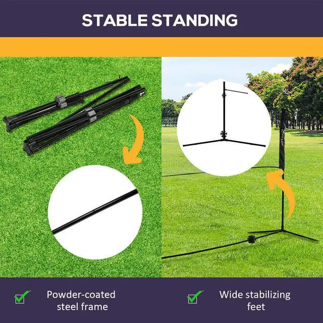 Alt view image 5 of 7 - 17ft Portable All-in-One Badminton Set, Height Adjustable Net | Pickleball and Volleyball Net, Outdoor Sports Set, for Backyard Beach Driveway Games
