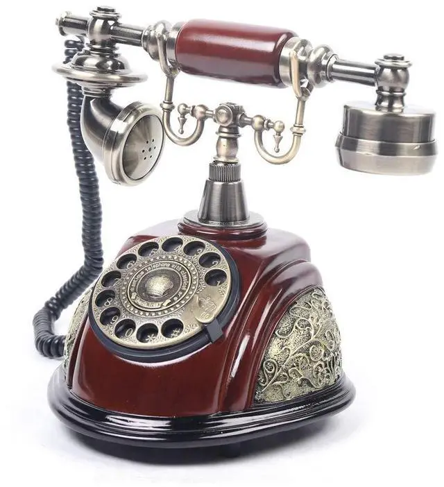 Main image of Rotary Phone, European Style Antique Landline Vintage Telephone Retro Landline Phone Old Fashioned Corded Phone for Home and Office