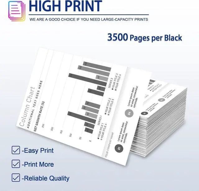 Alt view image 3 of 7 - TN227 Black High Yield Toner Cartridge Replacement for Brother TN-227BK TN227BK TN223BK TN 223BK for MFC-L3770CDW MFC-L3710CW MFC-L3750CDW HL-3290CDW HL-3210CW HL-3230CDW Printer TN2272PK
