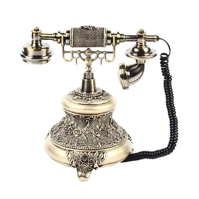 Alt view image 5 of 7 - European Style Rotary Phone, Retro Landline Phone Vintage Telephone Antique Landline Office Telephone Old Fashioned Corded Phone for Home and Office