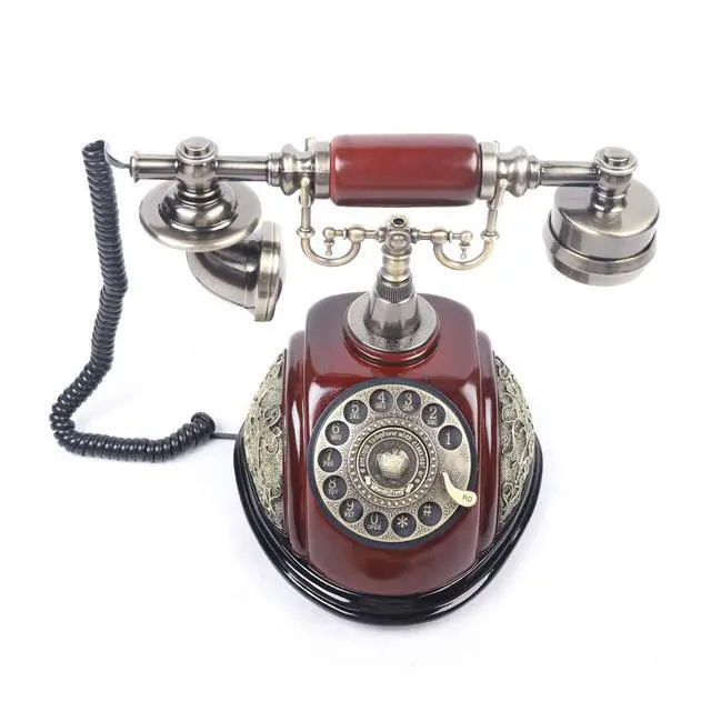 Alt view image 6 of 7 - Rotary Phone, European Style Antique Landline Vintage Telephone Retro Landline Phone Old Fashioned Corded Phone for Home and Office