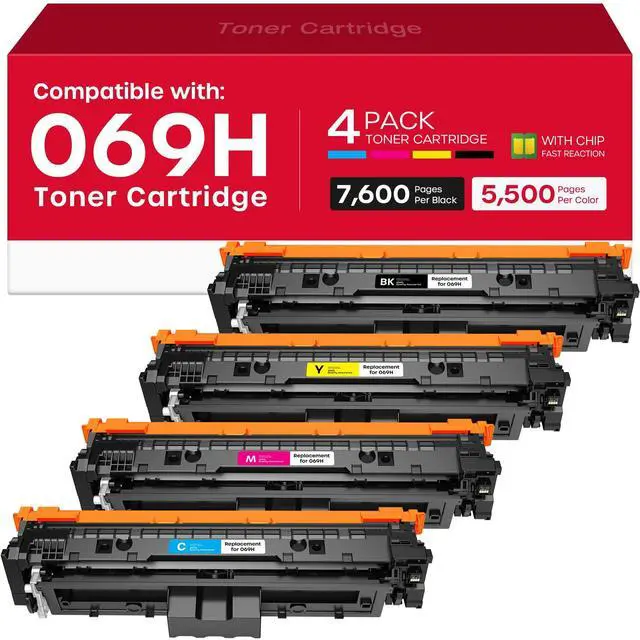 Main image of 069H Toner Cartridge Set Compatible with Canon 069H 069 Toner | High Yield 069H Color Toner Cartridge Work for Color imageCLASS MF753cdw MF751Cdw LBP674Cdw MF752Cdw (4 Pack, B/C/M/Y)