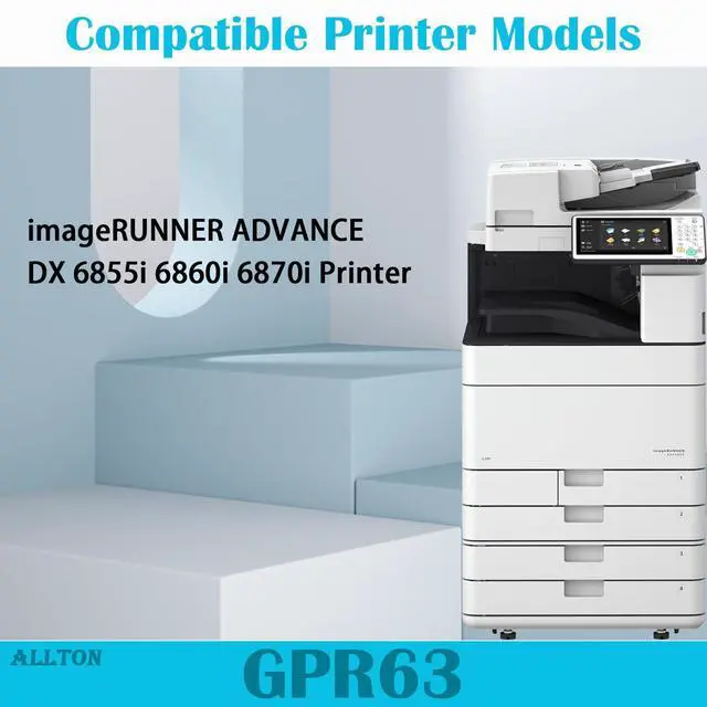 Alt view image 2 of 6 - GPR63 Black Toner Cartridge 4766C003AA Compatible Canon GPR-63 High Yield Toner Replacement for Canon ImageRUNNER Advance DX 6855i 6860i 6870i Printer(1-Pack)