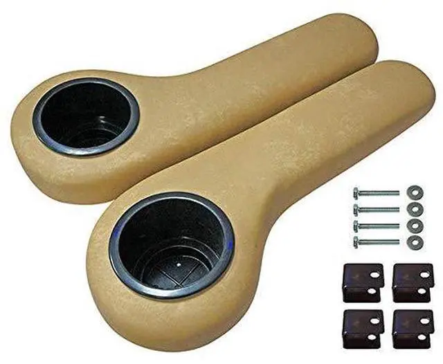Main image of Tan Golf Cart Cup Holder Rear Seat Arm Rest Cushion - Fits EZGO/Club Car/Yamaha
