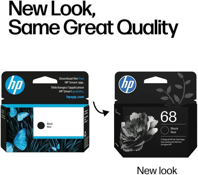 Alt view image 3 of 7 - 68 Black 68 Tri-Color Ink Cartridge - 2 Pack | Works Envy 6100e, 6500e Series| Packaging May Vary
