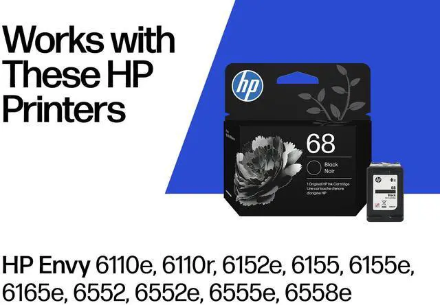 Alt view image 2 of 7 - 68 Black 68 Tri-Color Ink Cartridge - 2 Pack | Works Envy 6100e, 6500e Series| Packaging May Vary