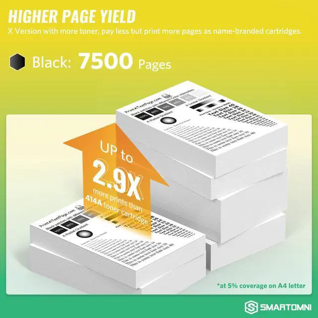 Alt view image 2 of 4 - 414X Black Toner Cartridge High-Yield (with Chip) Compatible Replacement for HP 414X Works with Color Pro MFP M479fdw M479fdn M454dw M454dn M479dw M455dn M480f Printer | W2020X 414A W2020A, Pack of 2