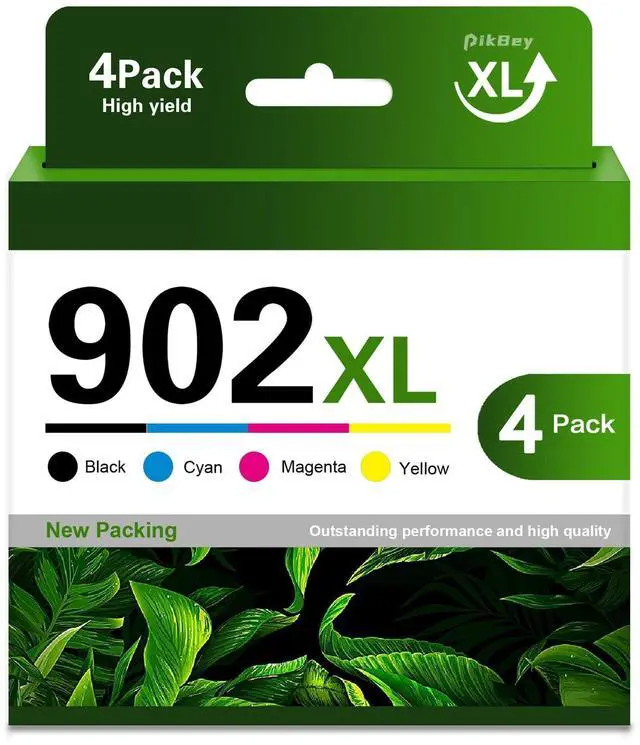 Main image of 902XL Ink Cartridges Combo Pack 4-Pack (Black/Cyan/Magenta/Yellow) Replacement for HP 902XL 902 OfficeJet Pro 6960 6968 6970 6971 6976 Printers