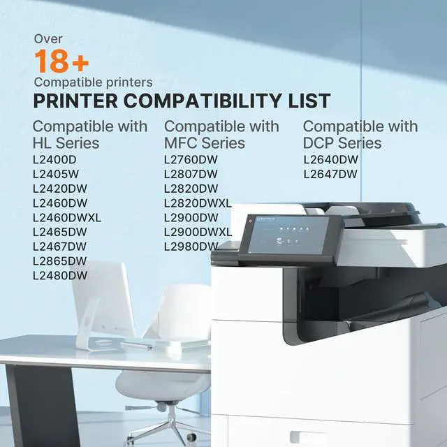 Alt view image 4 of 7 - Compatible Replacement for Brother TN830XL Toner Cartridges 3 Black | TN830XL TN 830 Toner to use with Brother HL-L2460DW DCP-L2640DW HL-L2480DW HL-L2400D HL-L2405W MFC-L2820DW HL-L2420DW Printer