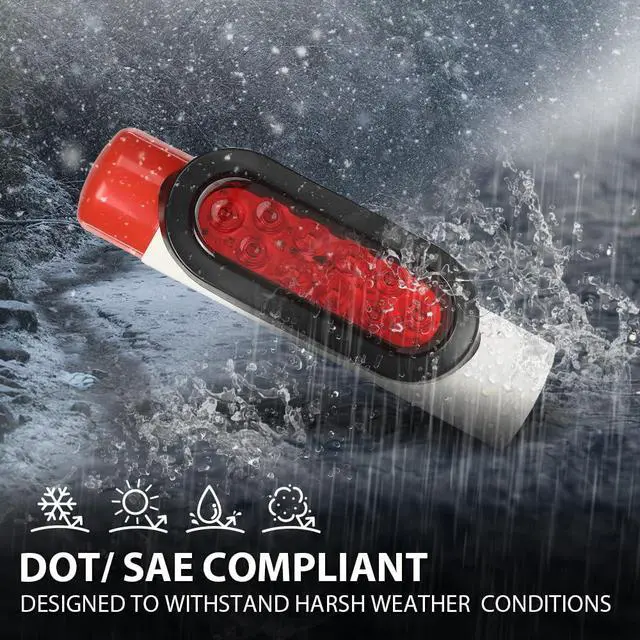 Alt view image 6 of 7 - Boat Trailer Guide-on Post Pipe Guide Lights LED Compatible with Standard 2" PVC for Guide ons Post Sealed Submersible Turn Signal Brake Marker Reverse