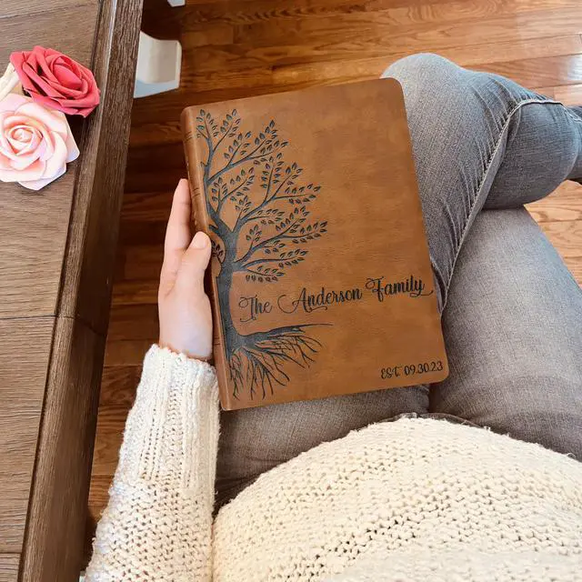 Alt view image 2 of 7 - Personalized NASB Family Bible, NASB Wide Margin Custom Family Tree Bible, Christian Gift, Wedding Gift