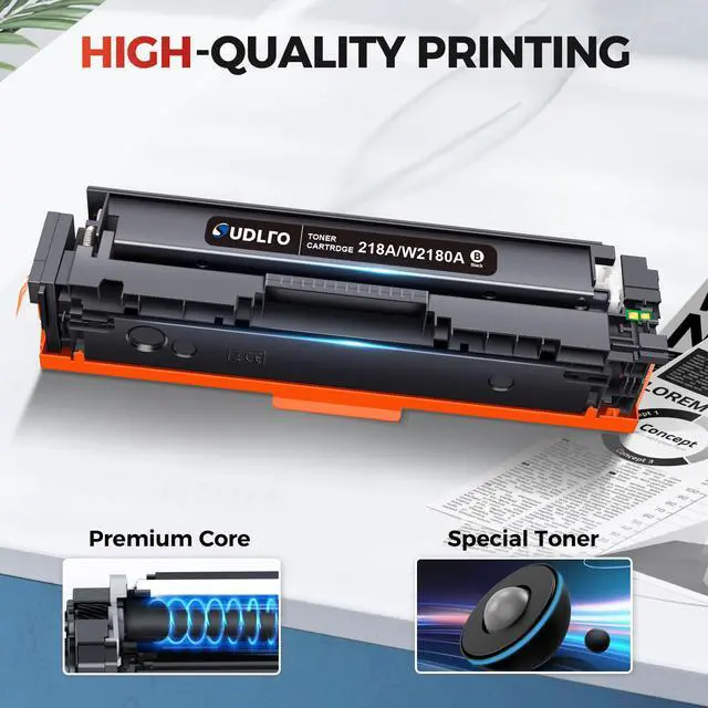 Alt view image 6 of 7 - 218A Black Toner Cartridges 2 Pack Work for HP 3301fdw 3301cdw 3301sdw | Compatible for HP 218A toner cartridges for HP color laserjet pro mfp 3301sdw 3301fdw 3301cdw 3201dw 218 W2180A Black Toner