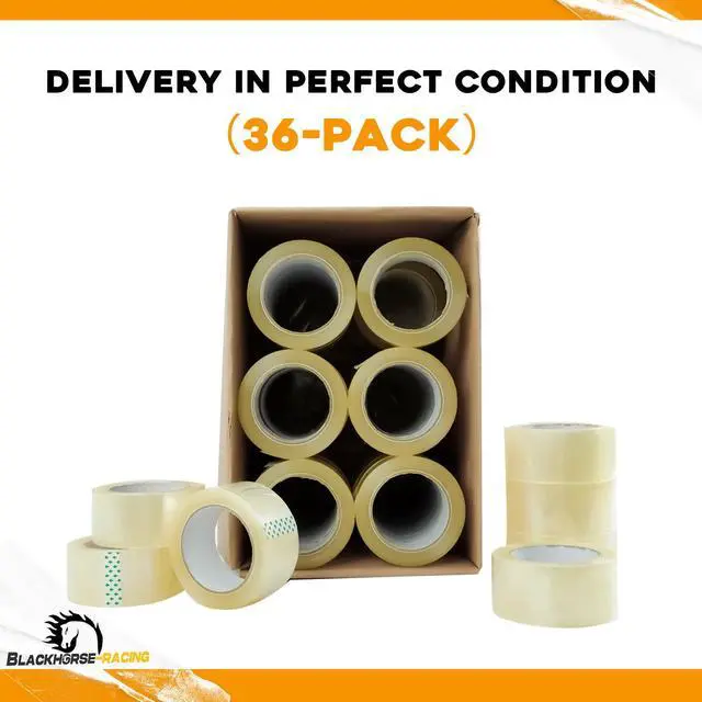 Alt view image 6 of 7 - Heavy Duty Clear Packing Tape 110 Yards Per Roll (36 Rolls) - 2 Inch Width 1.8 Mil Thick, Strong Pressure-Sensitive Adhesive Packing Tape for Office Storage Moving Mailing Packaging and Shipping