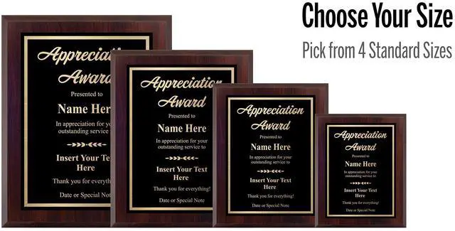Alt view image 2 of 5 - Custom Plaque for Appreciation - Personalized Engraved Award - Choose Your Size, Customize Now! (9x12)