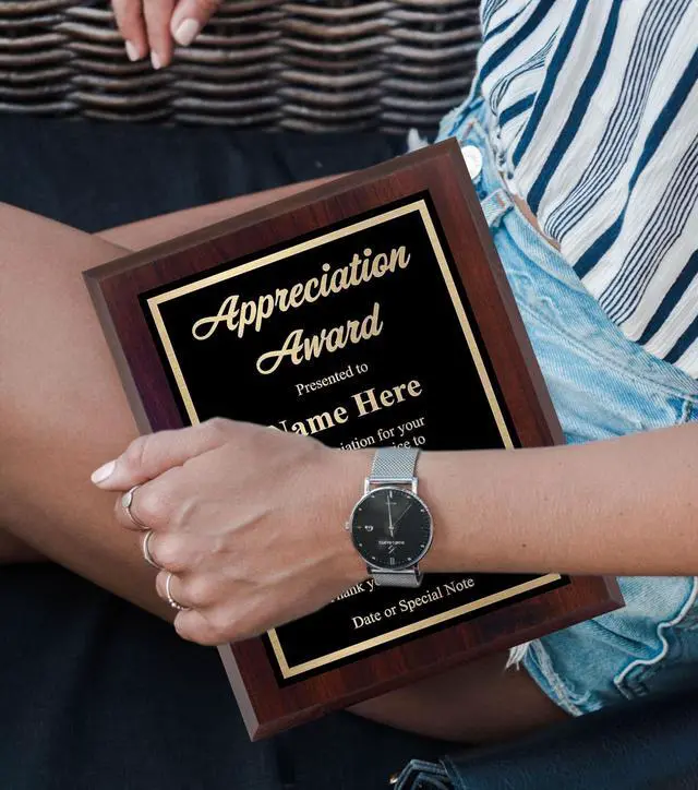 Alt view image 3 of 6 - Custom Plaque for Appreciation - Personalized Engraved Award - Choose Your Size, Customize Now! (8x10)