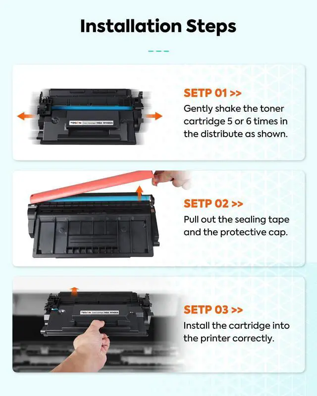 Alt view image 6 of 6 - 148A Black Toner Cartridge 4001n 4101fdw (with Chip) | Compatible for HP 148A 148X W1480A W1480X for HP Pro 4001dw 4001dn 4001n MFP 4101fdw 4101fdn Printer, 2 Pack