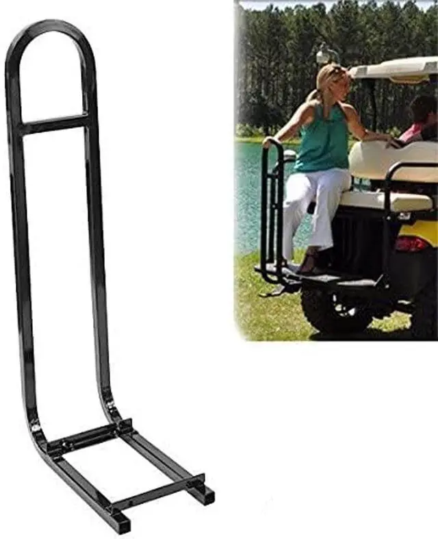 Main image of Huskey Golf Cart Rear Seat Safety Grab Bar U-Shaped Hand Rail for Club CAR DS/Precedent Models, One Solid Piece with Mounting Hardware