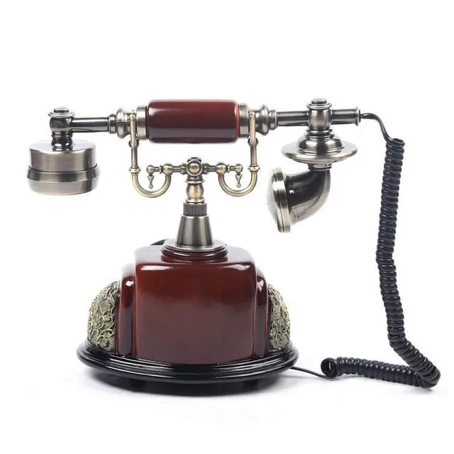 Alt view image 5 of 7 - Rotary Phone, European Style Antique Landline Vintage Telephone Retro Landline Phone Old Fashioned Corded Phone for Home and Office
