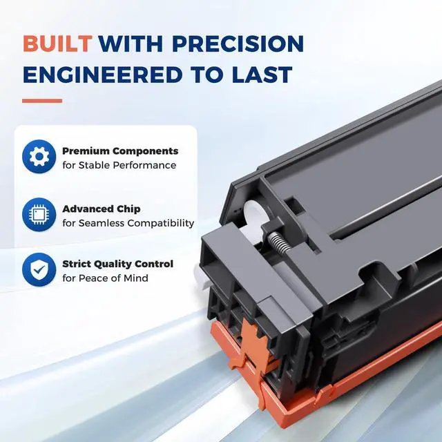 Alt view image 6 of 7 - 206A Black Toner Cartridge 2 Pack M283cdw W2110A 206X W2110X | Replacement for HP 206A Work for HP Color LaserJet Pro MFP M283fdw M255dw M283 M255 Printer Ink High Yield (with Chip)