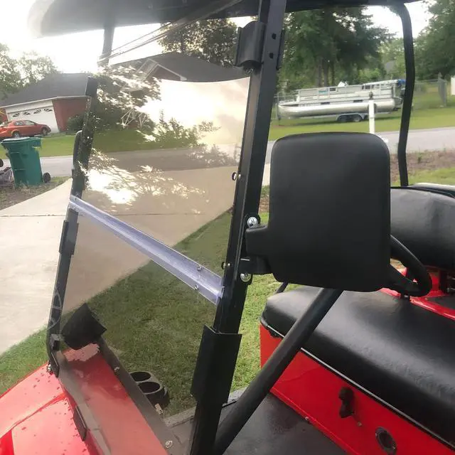 Alt view image 5 of 7 - Fold Down Windshield Compatible with 2000.5-up Club Car DS Model Golf Cart - Tinted