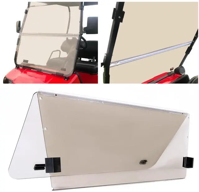 Main image of Fold Down Windshield Compatible with 2000.5-up Club Car DS Model Golf Cart - Tinted