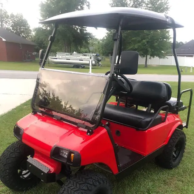 Alt view image 6 of 7 - Fold Down Windshield Compatible with 2000.5-up Club Car DS Model Golf Cart - Tinted