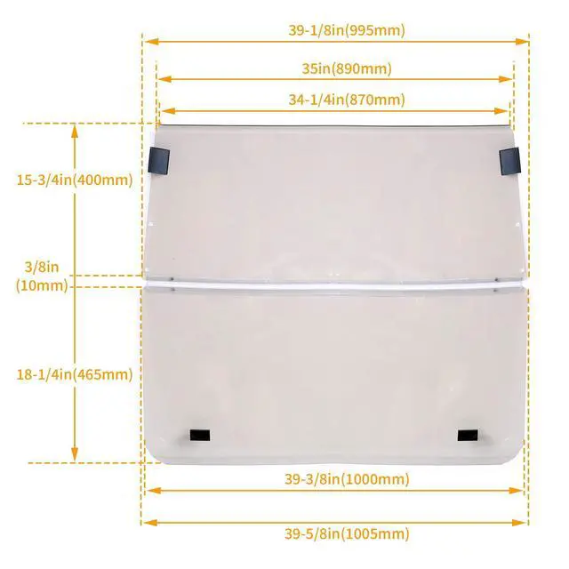 Alt view image 3 of 7 - Fold Down Windshield Compatible with 2000.5-up Club Car DS Model Golf Cart - Tinted