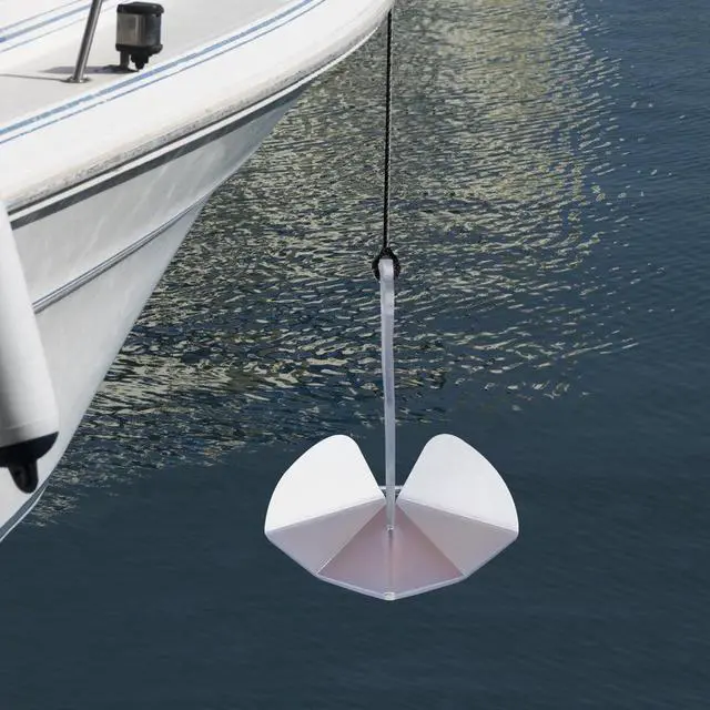 Alt view image 7 of 7 - Galvanized Steel Boat Anchor, 21LBS Delta Style Boat Anchor, Silver Wing Style Triangle Anchor, Heavy Duty Marine Grade Triangle Anchor for Pontoon, Fishing Boats, Sport Boats, Sailboats