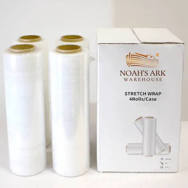 Alt view image 7 of 7 - 18" x 1500FT Industrial Class Pallet Wrap, 80 Gauge Heavy-Duty Stretch Film, Clear for Warehouse Packing, Adhering Packing Moving Packaging