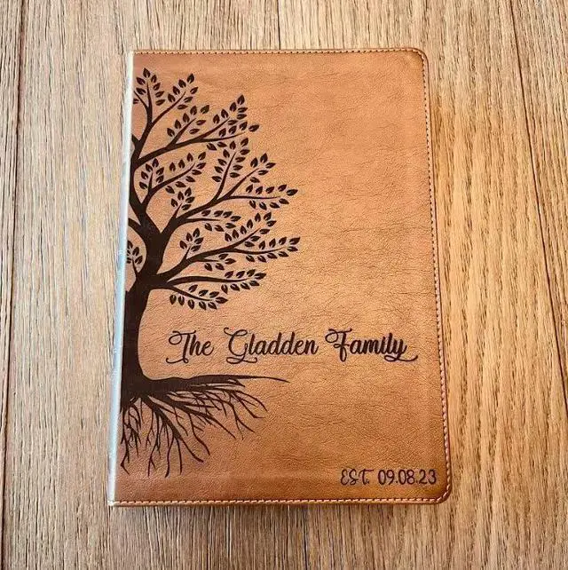 Alt view image 2 of 7 - Personalized Family Bible, Custom Engraved NKJV Wide-Margin Family Tree Bible for Weddings and Anniv. Gifts
