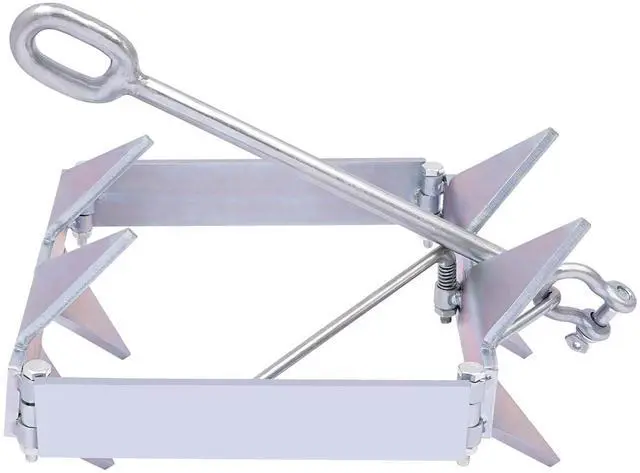 Main image of Galvanized Steel Boat Anchor, 13LBS Foldable Boat Slide Box Anchor, Silver Square Bo-at Sliding Cube an-chor, Heavy Duty Marine Grade an-chor for Pontoon, Fishing Bo-ATS, Sport Boats, Sailboats