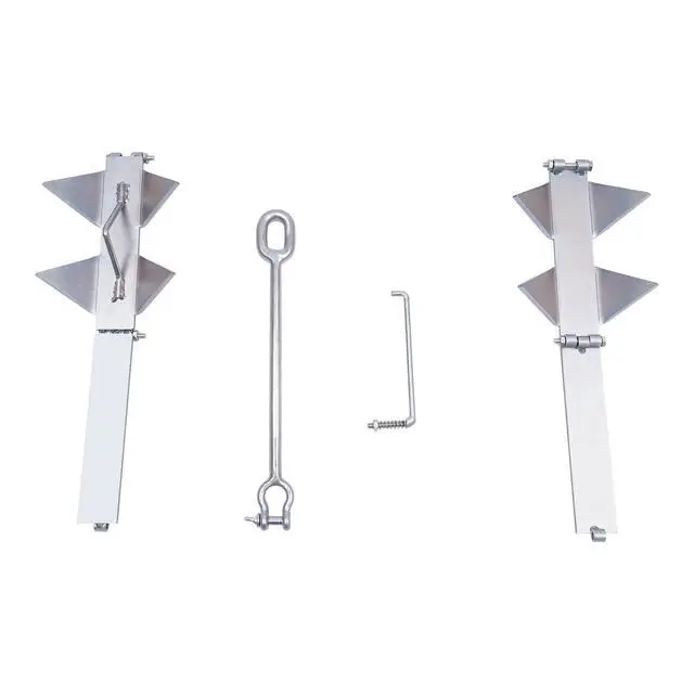 Alt view image 3 of 7 - Galvanized Steel Boat Anchor, 13LBS Foldable Boat Slide Box Anchor, Silver Square Bo-at Sliding Cube an-chor, Heavy Duty Marine Grade an-chor for Pontoon, Fishing Bo-ATS, Sport Boats, Sailboats