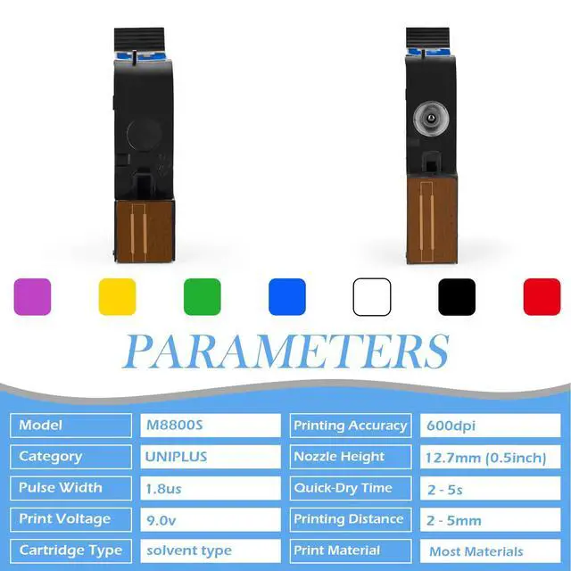 Alt view image 2 of 7 - Original High Adhesion Fast-Drying Black Solvent Ink Cartridge 42ml for 0.5in/12.7mm Handheld Inkjet Printers