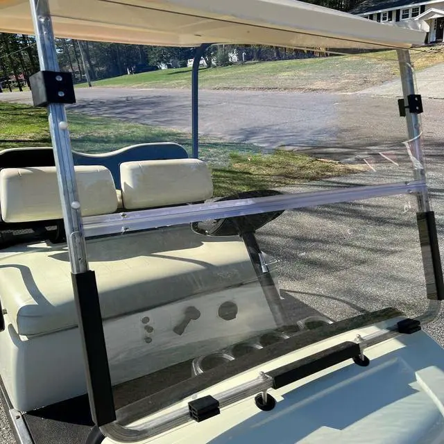Alt view image 3 of 7 - Golf Cart Foldable Windshield Compatible with 2004-UP CC Club Car Precedent XF I2 I2L I3 Fold Down Windscreen