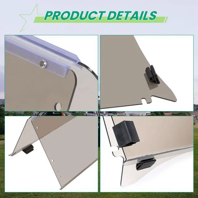 Alt view image 5 of 7 - Golf Cart Foldable Windshield Compatible with 2004-UP CC Club Car Precedent XF I2 I2L I3 Fold Down Windscreen