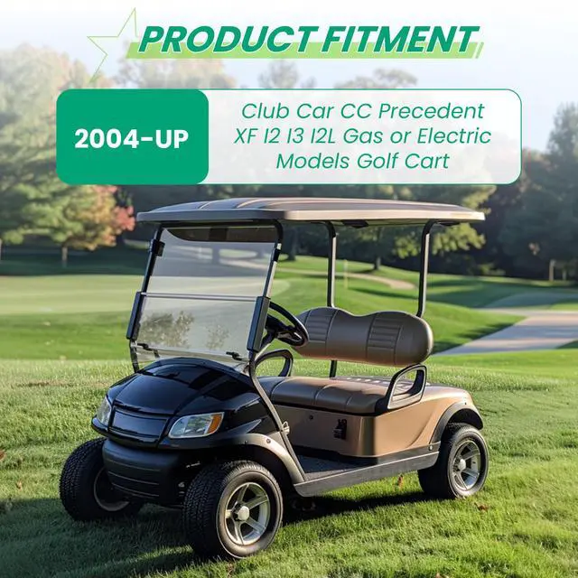 Alt view image 2 of 7 - Golf Cart Foldable Windshield Compatible with 2004-UP CC Club Car Precedent XF I2 I2L I3 Fold Down Windscreen