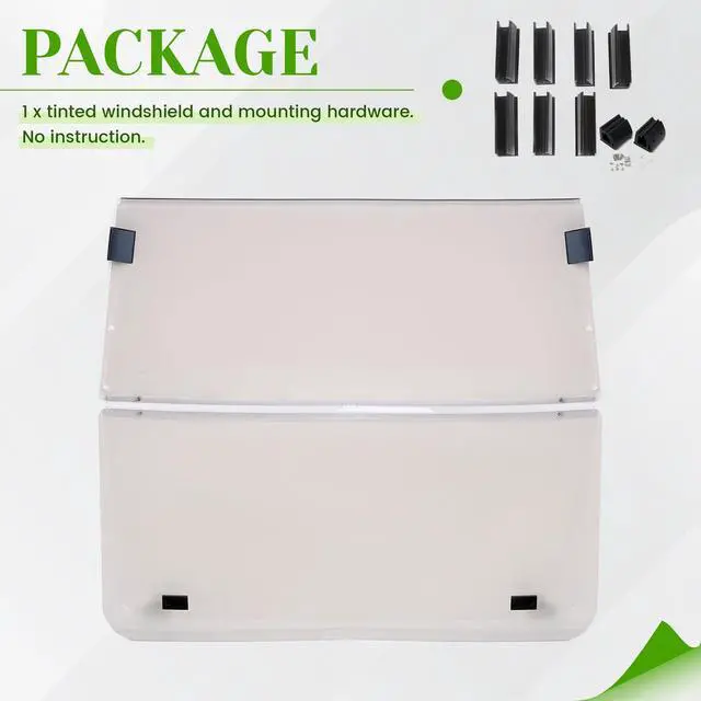 Alt view image 7 of 7 - Tinted Windshield Compatible with 2000.5-Up Club Car DS Golf Cart Fold Down Windscreen Smoke