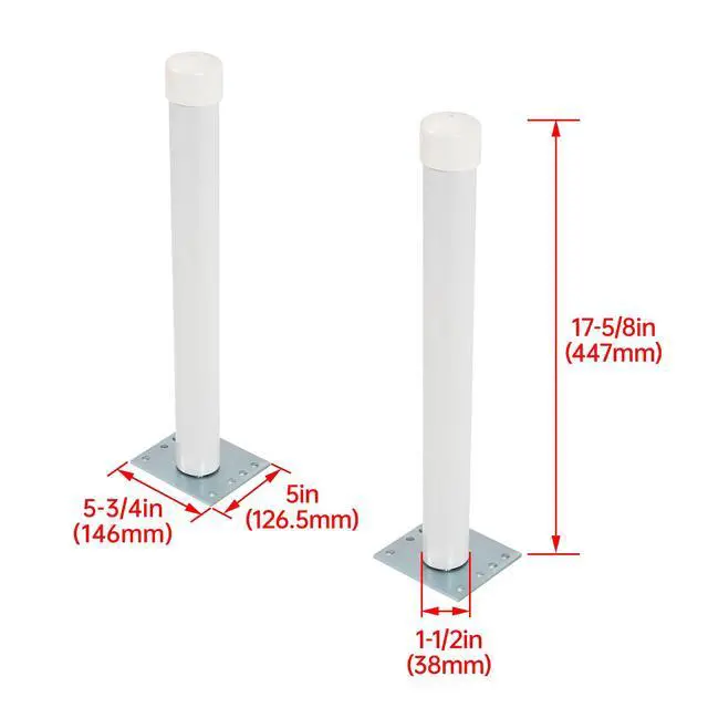 Alt view image 2 of 7 - 2pcs 18" Boat Trailer Guide for Ski Boat Fishing Boat or Sailboat | Trailer Silvery Steel Heavy Duty