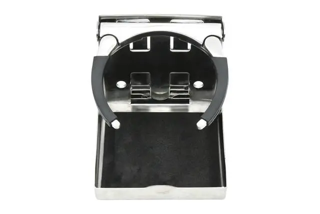 Alt view image 5 of 7 - Folding Cup Holders for Boats 4"x4", Adjustable Folding Cup Holder 2-5/8"~3-1/2", 304 Stainless Steel Boat Cup Holder, Stainless Boat Cup Holders for Drinks
