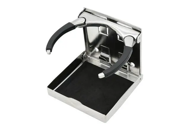 Alt view image 7 of 7 - Folding Cup Holders for Boats 4"x4", Adjustable Folding Cup Holder 2-5/8"~3-1/2", 304 Stainless Steel Boat Cup Holder, Stainless Boat Cup Holders for Drinks