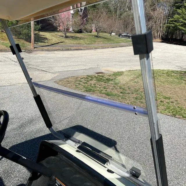 Alt view image 4 of 7 - Golf Cart Foldable Windshield Compatible with 2004-UP CC Club Car Precedent XF I2 I2L I3 Fold Down Windscreen