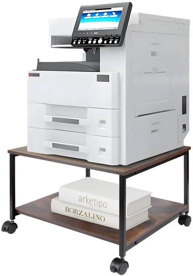 Main image of Printer Stand,19.5''x19.5''x12.8'' 2 Tier Large Printer Laser Table Heavy Duty Rolling Printer Cart with Wheels for Home Office -100 LBS Each Tier