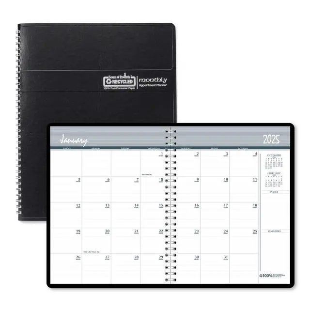 Alt view image 6 of 6 - 2025-2030 Monthly Calendar Planner, 5 Year, 8-1/2 x 11 Inches, Black (HOD262502-25)