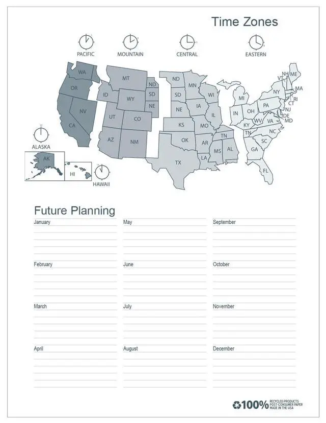 Alt view image 4 of 6 - 2025-2030 Monthly Calendar Planner, 5 Year, 8-1/2 x 11 Inches, Black (HOD262502-25)