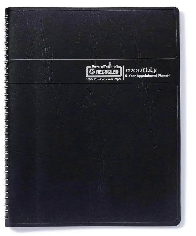 Alt view image 2 of 6 - 2025-2030 Monthly Calendar Planner, 5 Year, 8-1/2 x 11 Inches, Black (HOD262502-25)