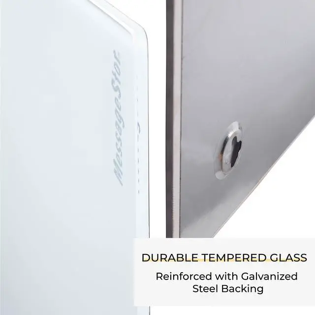 Alt view image 6 of 7 - MessageStor Dry-Erase Glass Board and Magnets, Office Essentials, White Waves, 2-Pack
